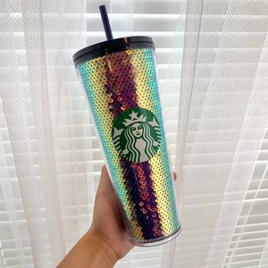 Starbucks multicolor Sequins Cold Cup
